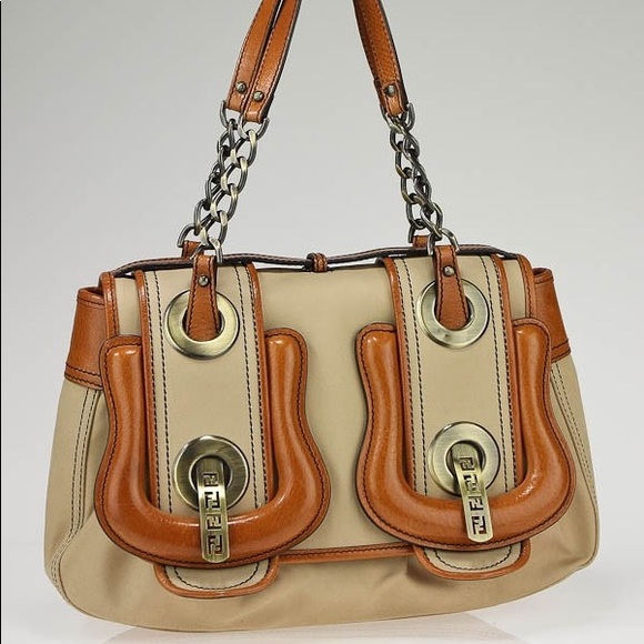 Fendi Handbags - FENDI Beige Borsa Catene B Bag